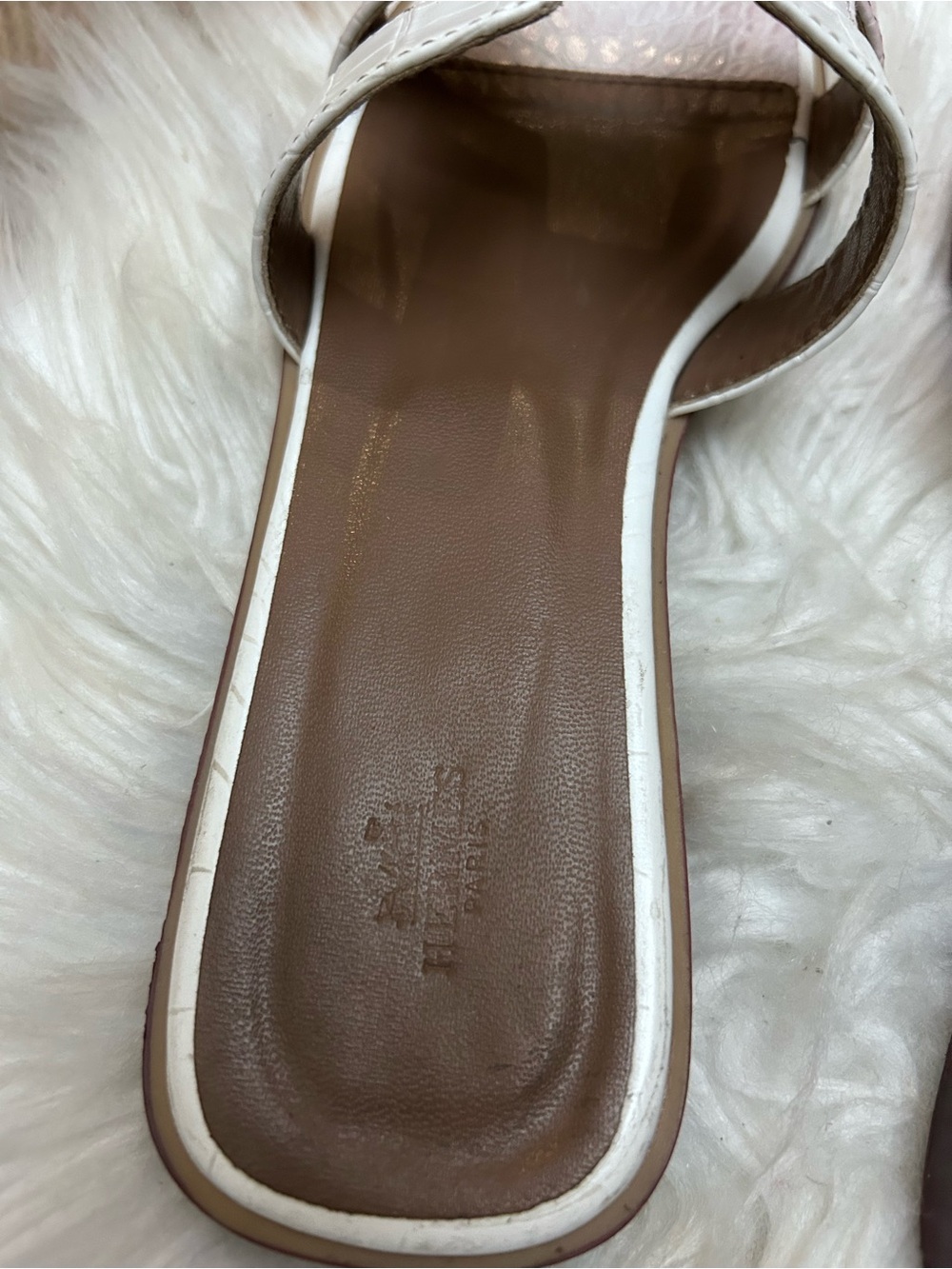 Hermes Himalaya Oran Sandals Crocodile embossed - Picture 3 of 9